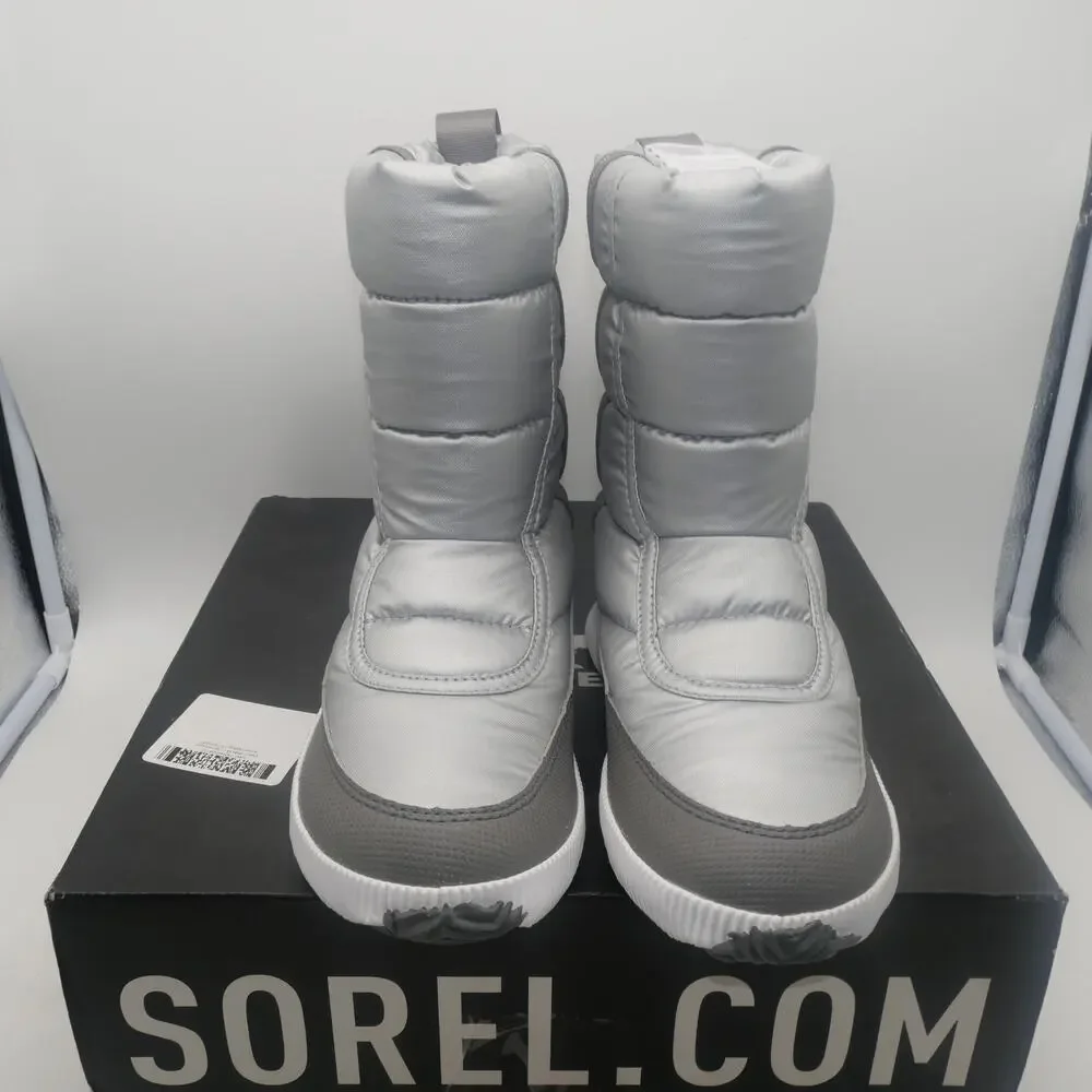 NEW Sorel Women's Out N About Puffy Mid WP Boot Women's 8 Silver - Picture 5 of 8